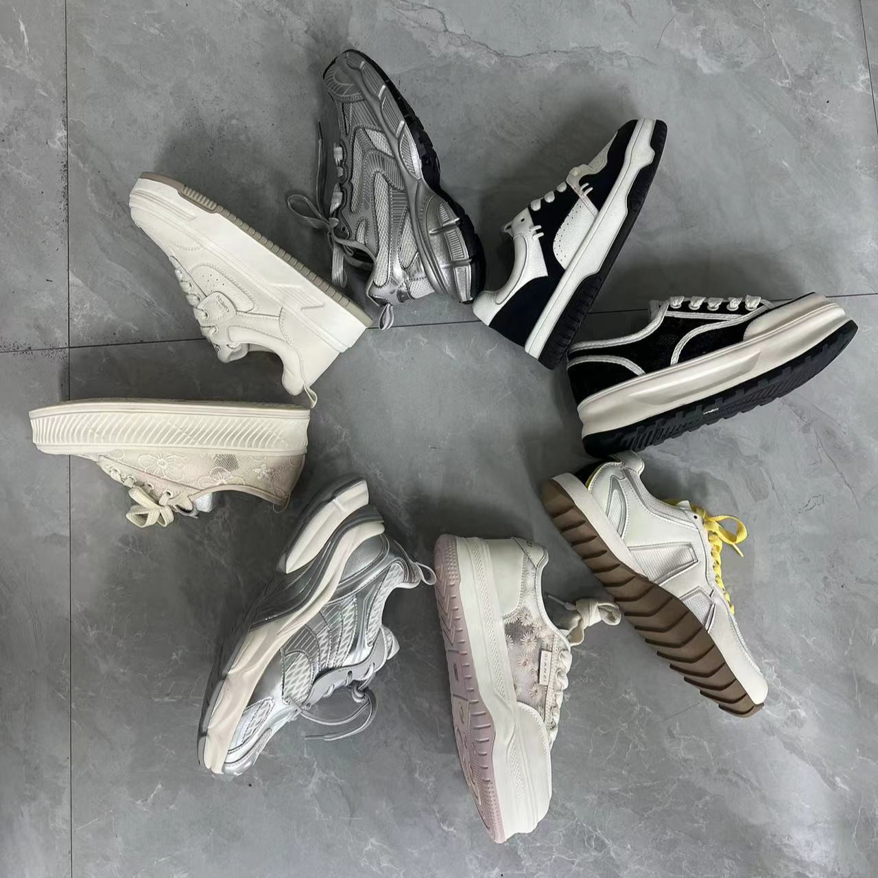 701-750精品时尚女鞋百搭潮流休闲鞋系带女士潮鞋厚底板鞋（大佬）