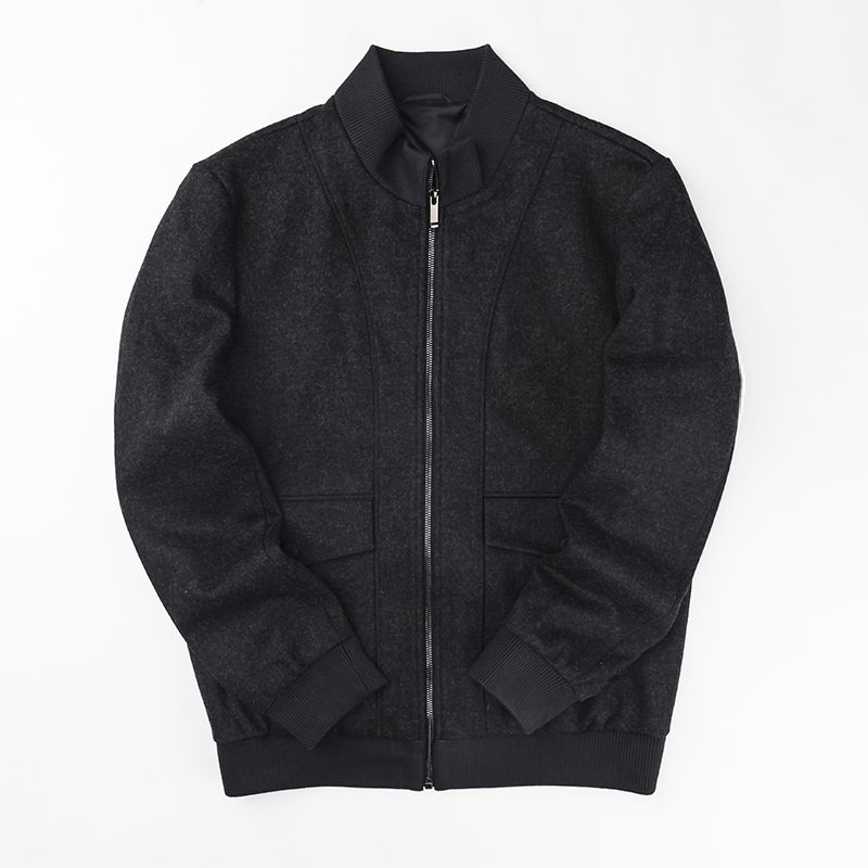 85%羊毛 夹克外套!立领茄克外套中年保暖上衣(7813)