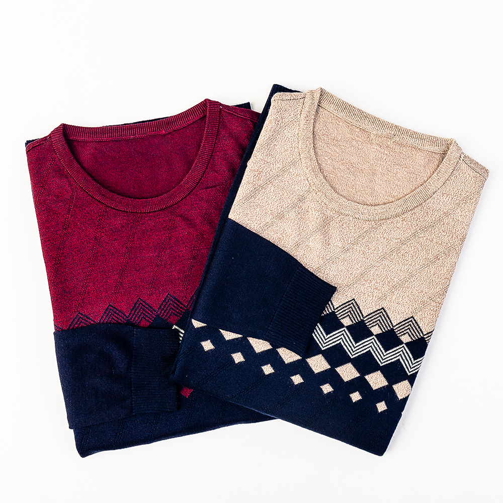 春季新款大码男士长袖薄款加厚男毛衣圆领毛衣(MY115)