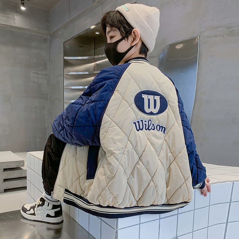 儿童外套棒球服秋冬季2023新款中大童夹棉加厚男童韩版上衣男孩
