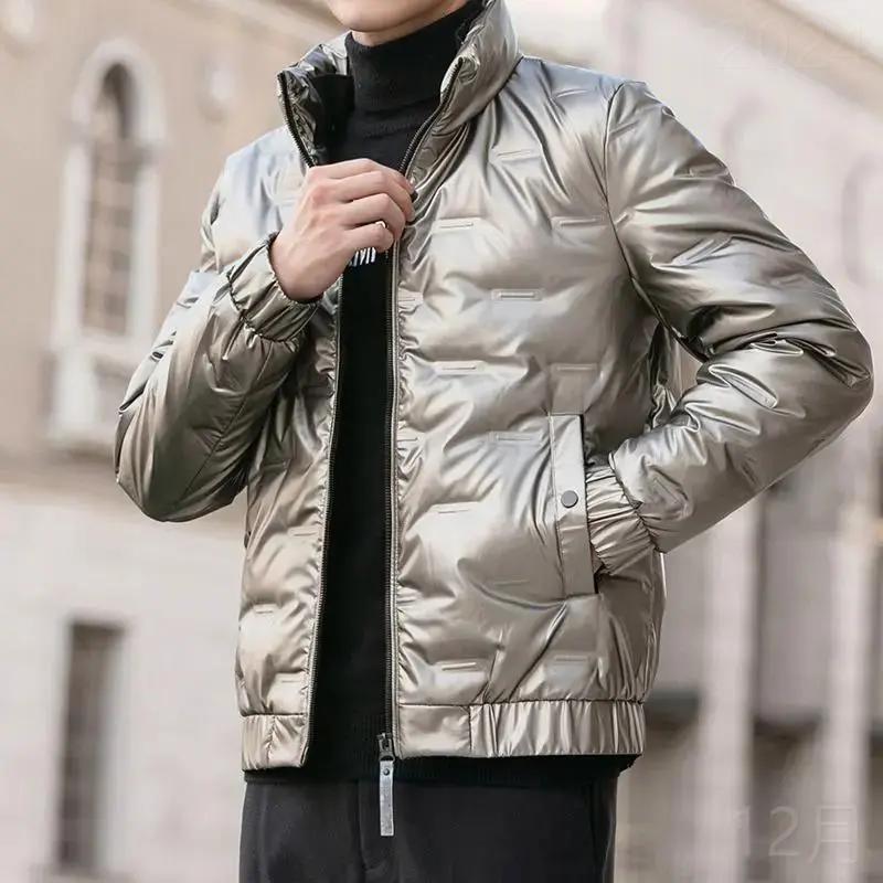 秋秋冬季款新2024秋秋冬季新款服男短款加厚保暖立领轻薄外套