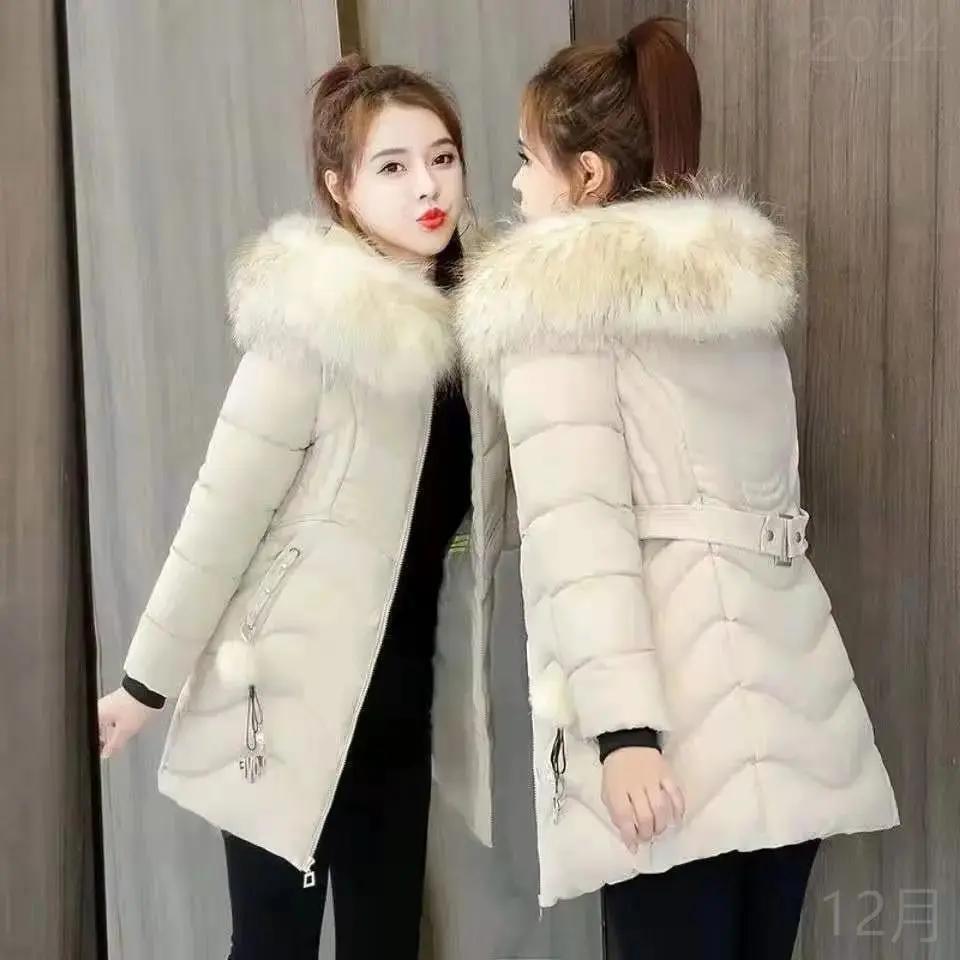 秋秋冬季款新服棉衣2024新款服女冬中长款修身显瘦加厚棉袄小个