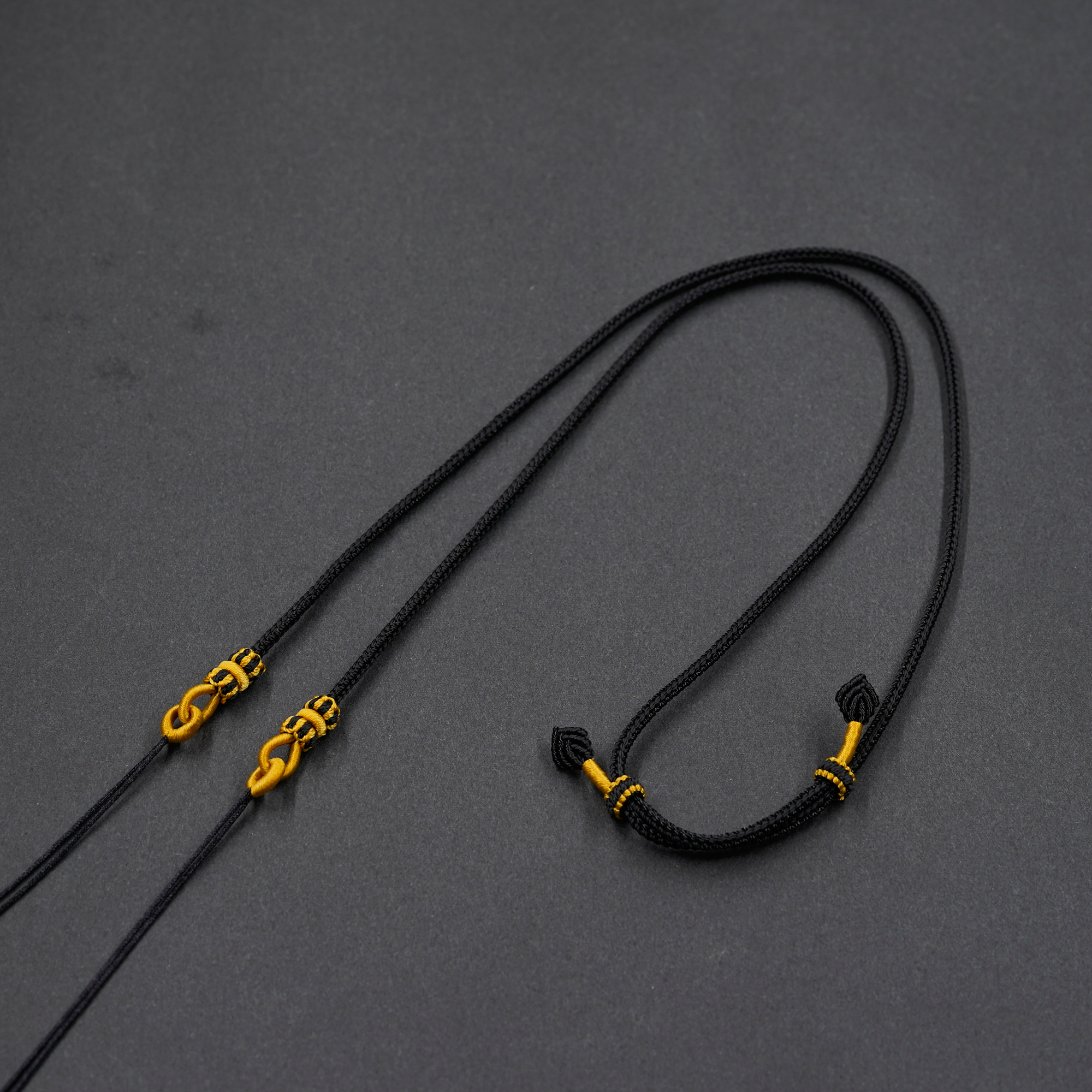 全手工编织横穿并蒂莲花结横穿款吊坠挂绳可调节长短