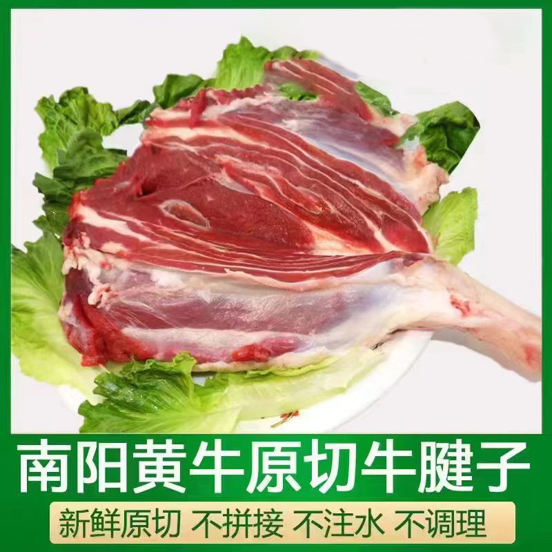 新鲜牛肉牛腱子后腱河南南阳土黄牛农家散养原切牛净含量500克