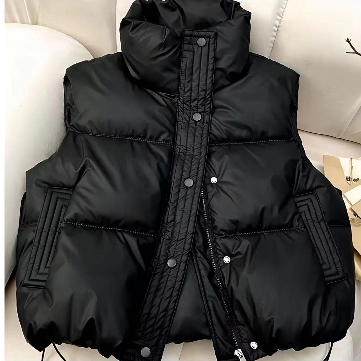 马甲清仓大码棉服马甲女外穿洋气秋冬2024新款无袖坎肩外套小个字