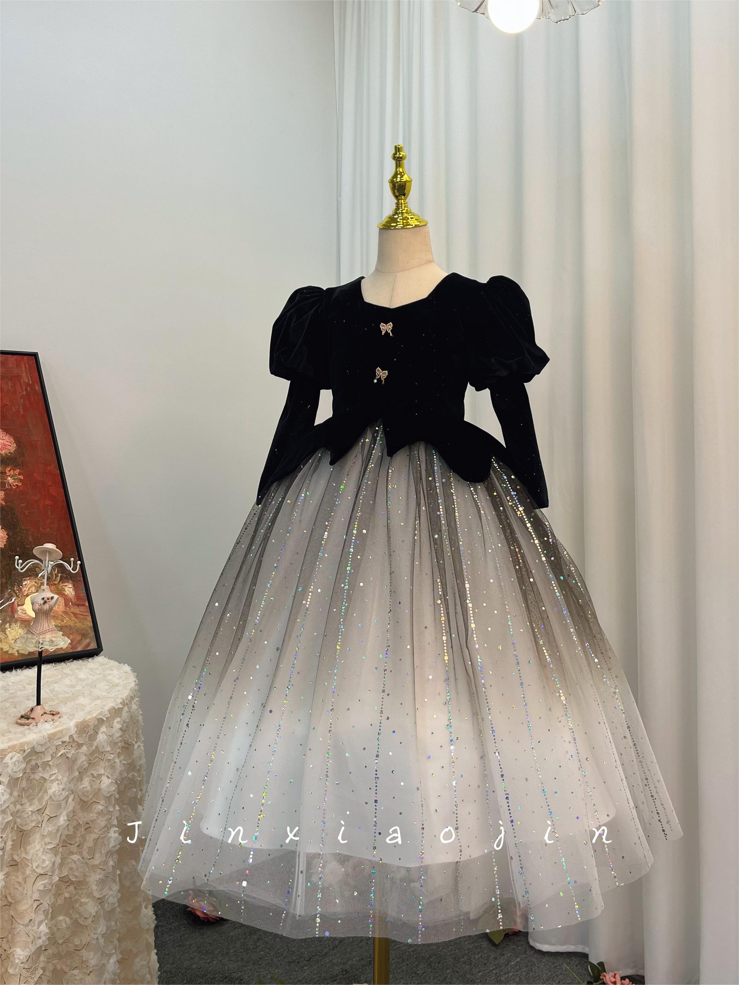 【繁星公主】秋冬上新儿童生日钢琴主持礼服