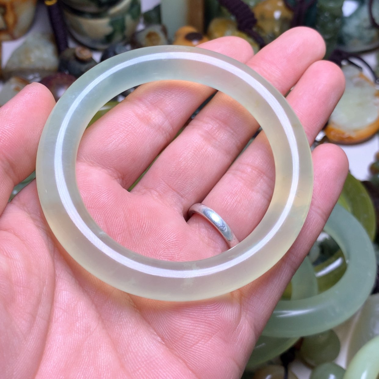 【闪购商品】岫玉手镯未镶嵌圈*呀
