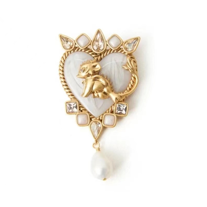 合金胸针 百搭炫彩龙系列质感烫钻胸针5900518复古法式女王胸花