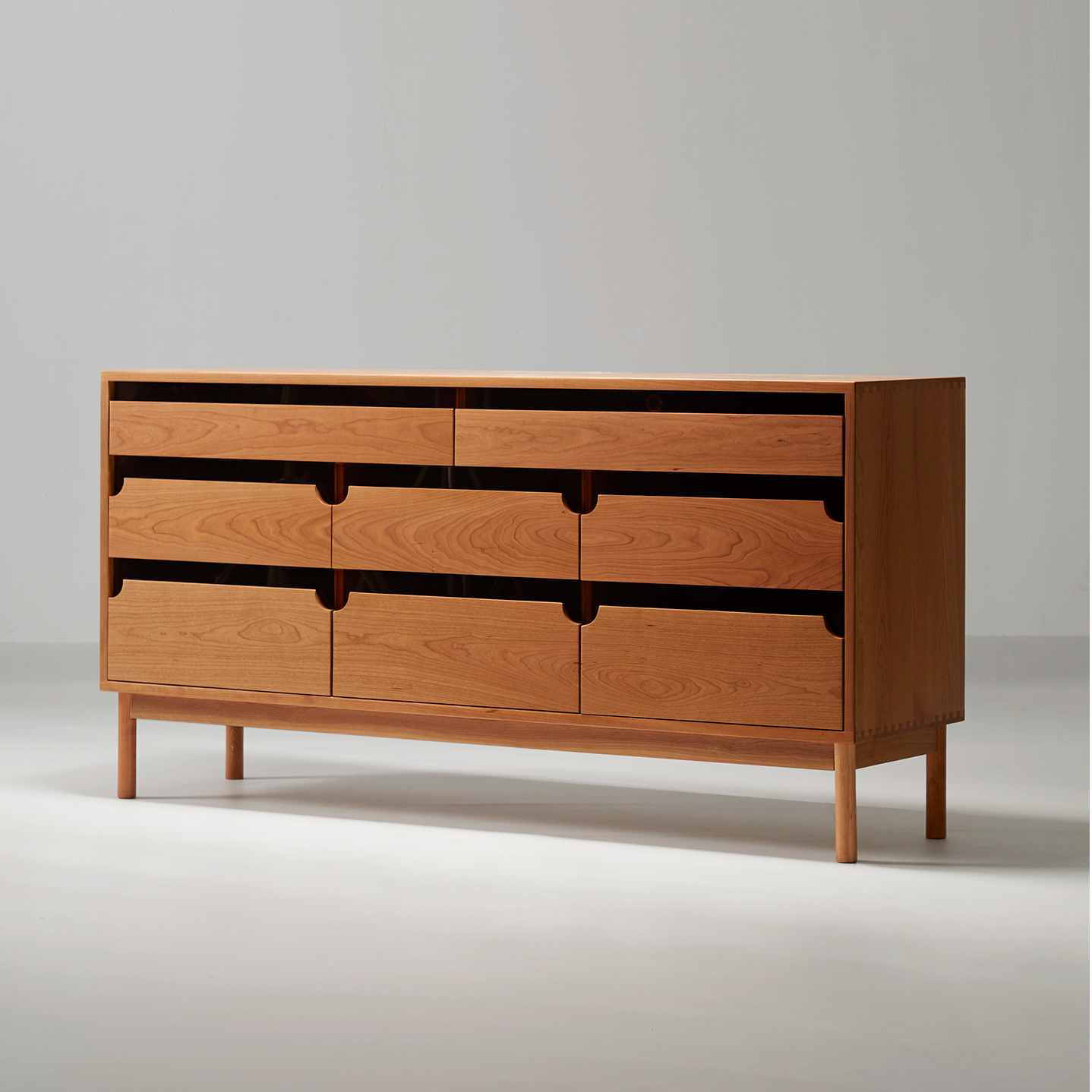 北欧樱桃木八斗柜实木卧室家用储物收纳客厅原木色轻奢简约