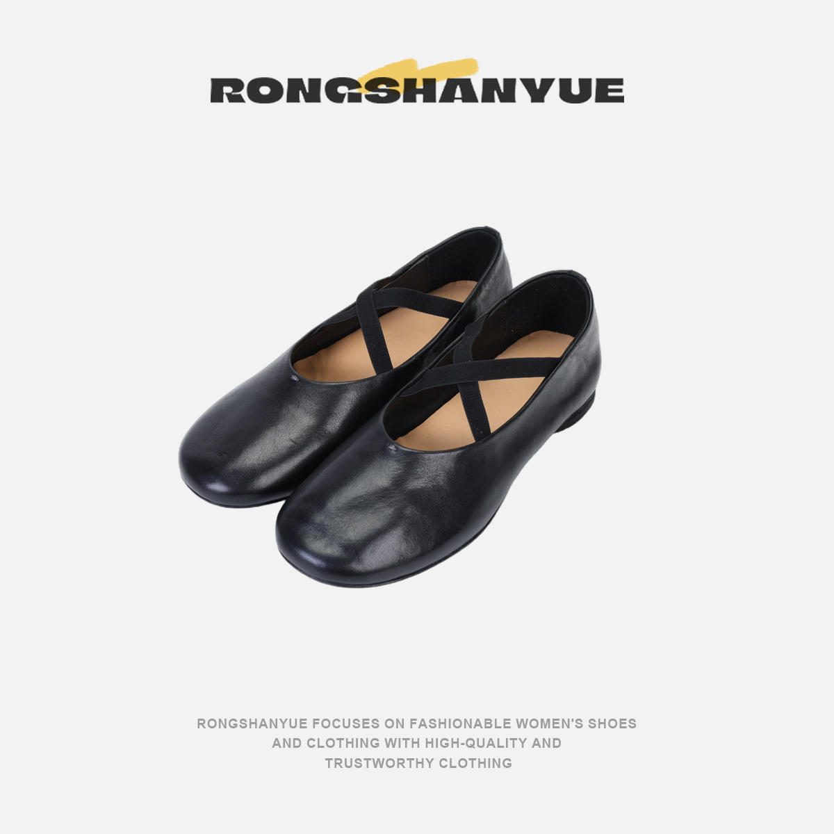 【芭蕾神话】进口水洗马皮芭蕾舞鞋交叉绑带外穿真皮奶奶女单鞋B926