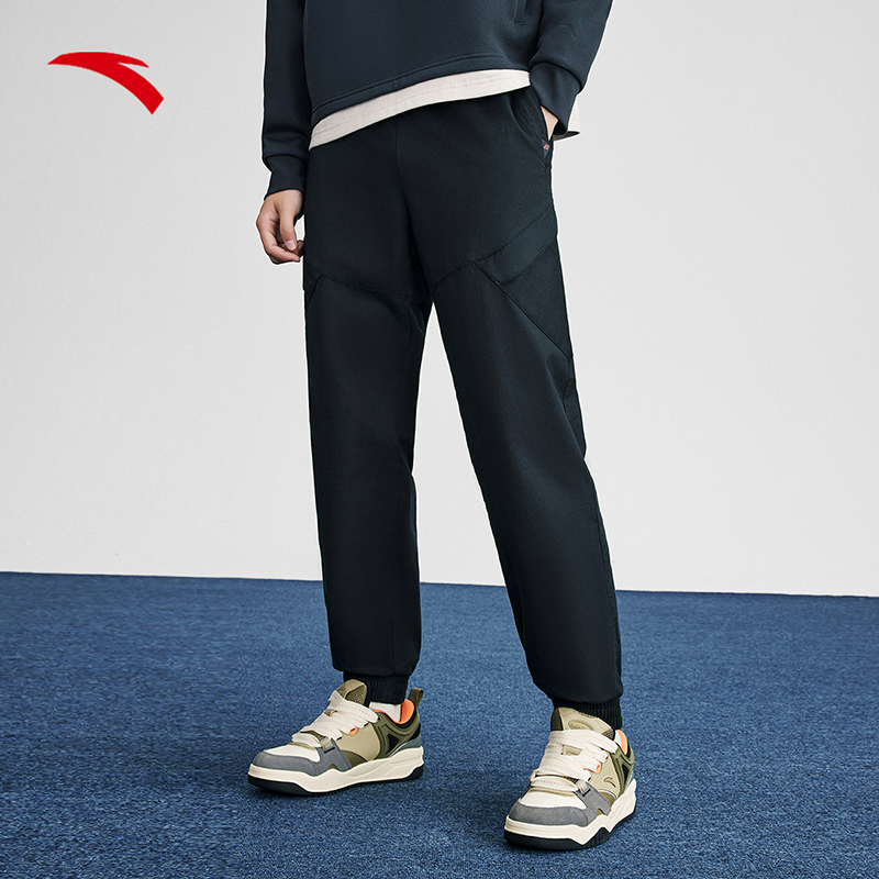 安踏梭织休闲运动长裤2024健身裤男士舒适时尚裤透气户外宽松裤子