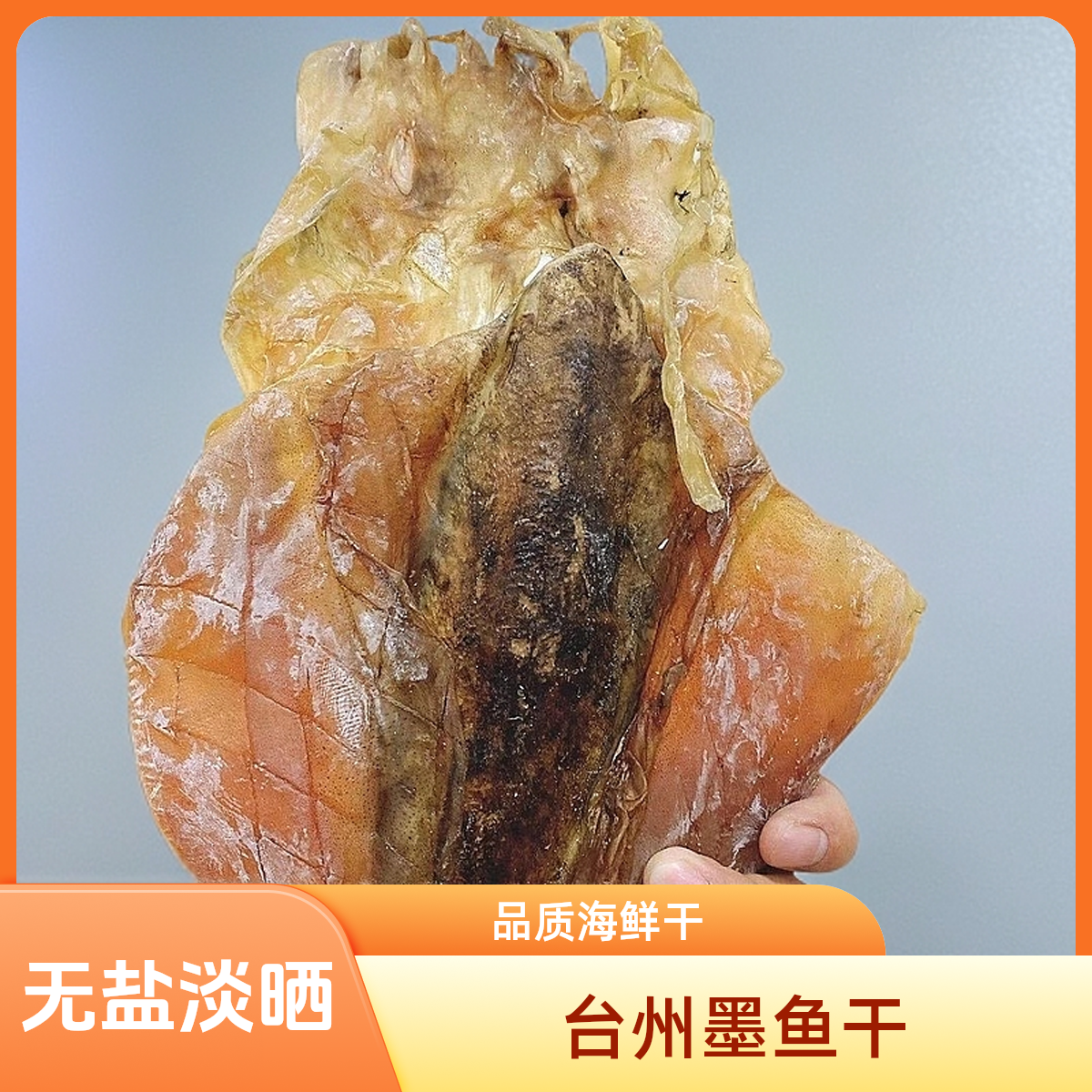 彬哥Bingo台州温岭海鲜墨鱼干无盐淡晒墨鱼干500g