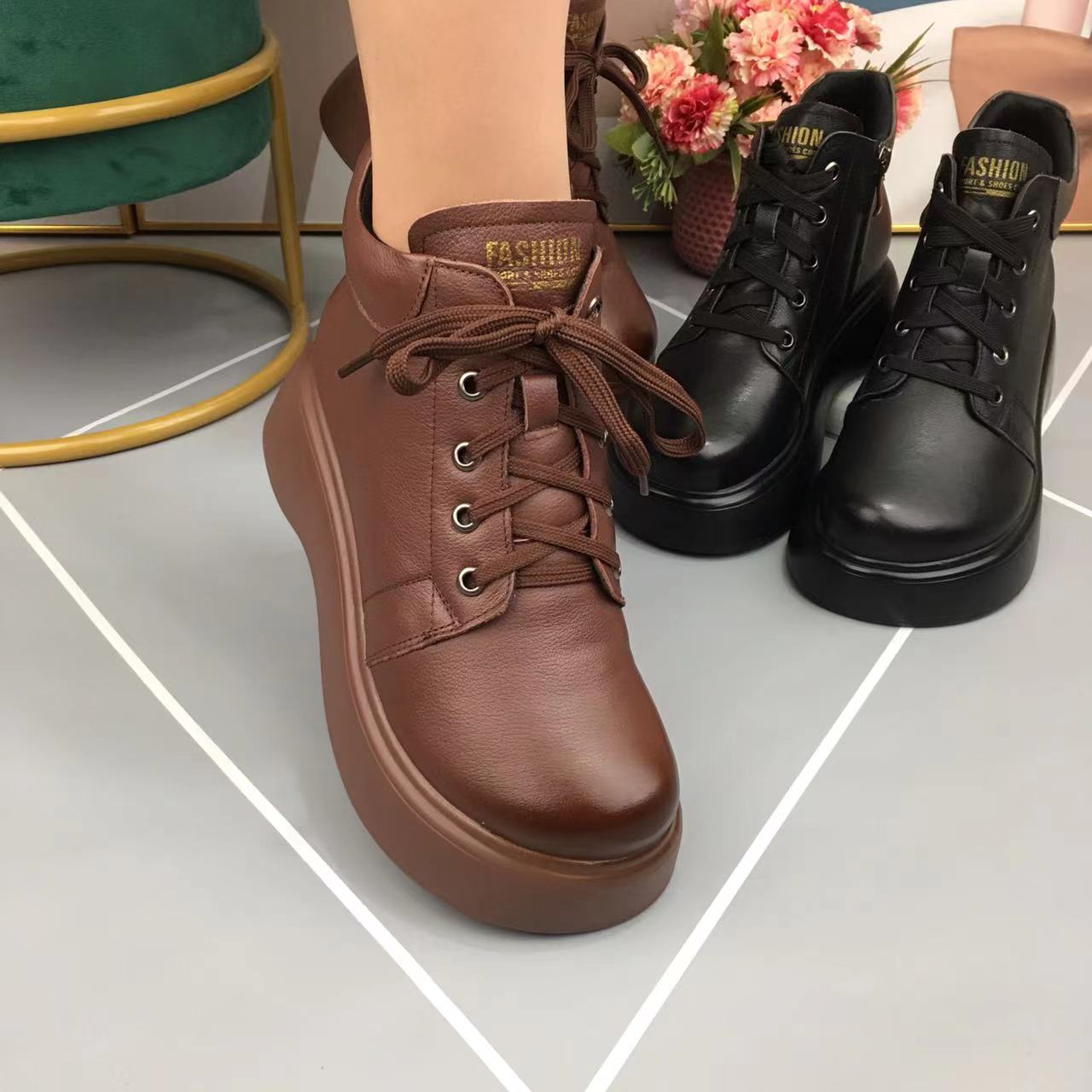 黛30651真皮加棉羊羔毛短靴