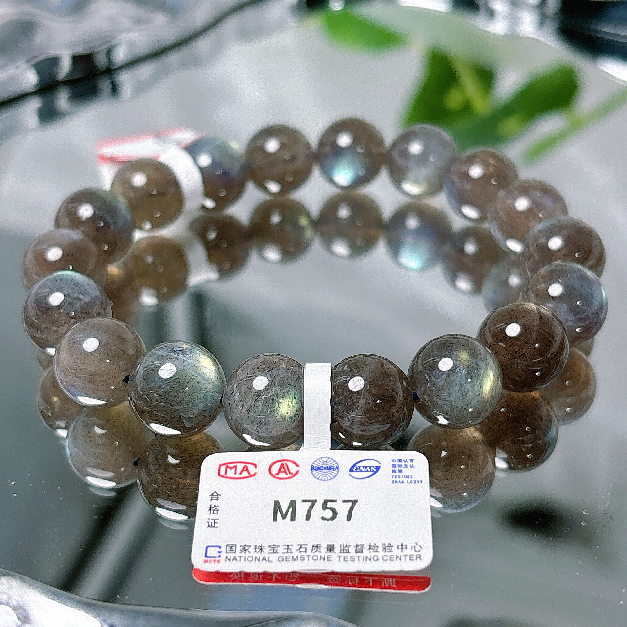 【阿波严选】天然灰月光手链-多样性发一M757