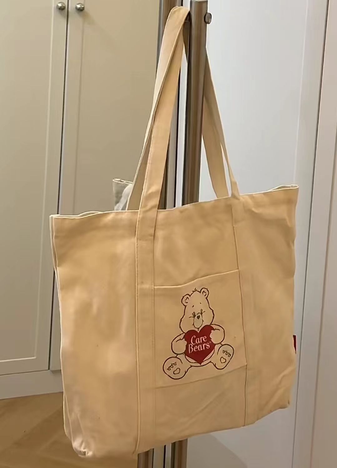 7月14号清发2个！小熊帆布包帆布袋36X36CM