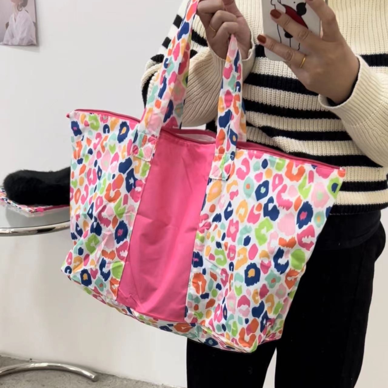 5月23号》清发2套！粉花朵购物袋NO.退.NO换      