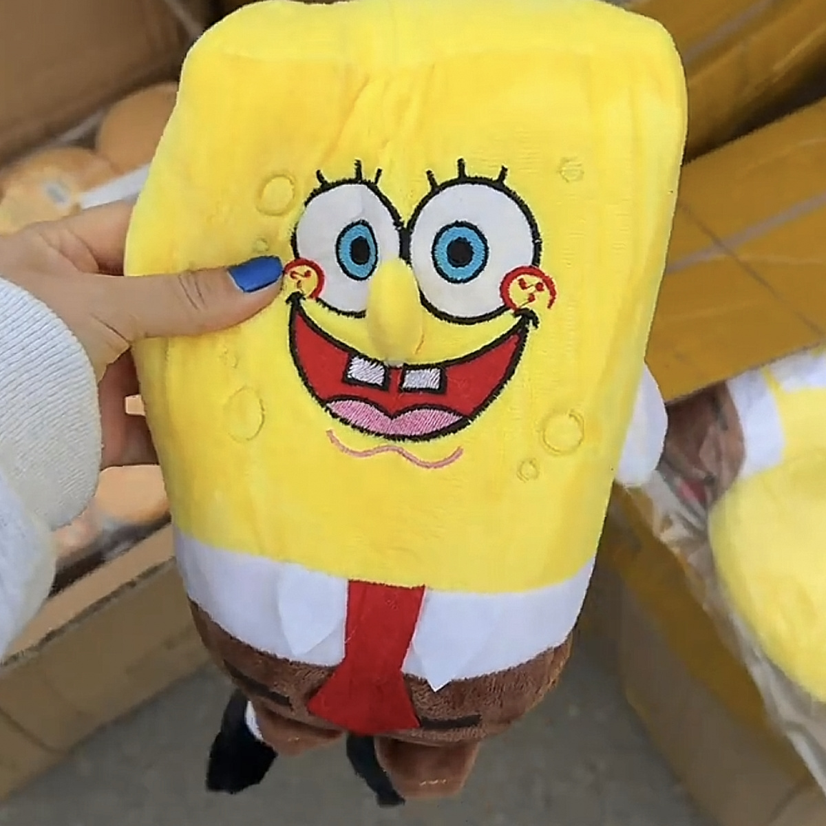 12月23号黄海绵玩偶17X35CM     