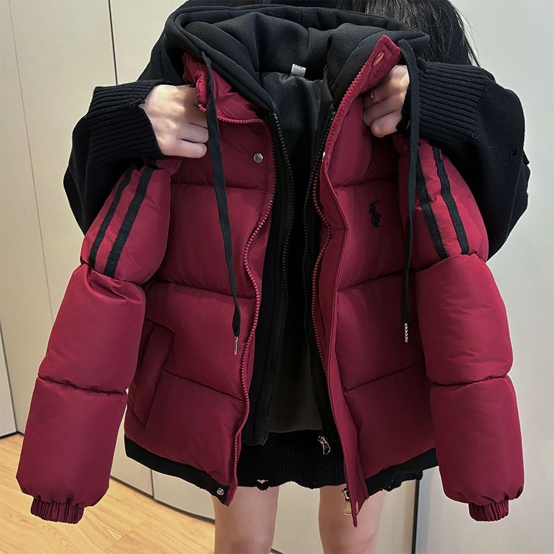 新款儿童洋气男女童棉衣冬季韩版外套中大童加厚棉服假俩件时尚