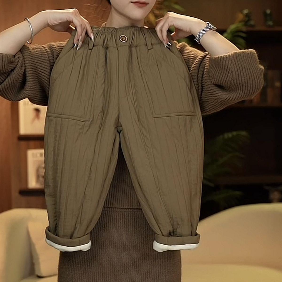 冬季童装男女童棉裤冬款儿童三层夹棉保暖休闲裤宝宝直筒阔腿裤潮