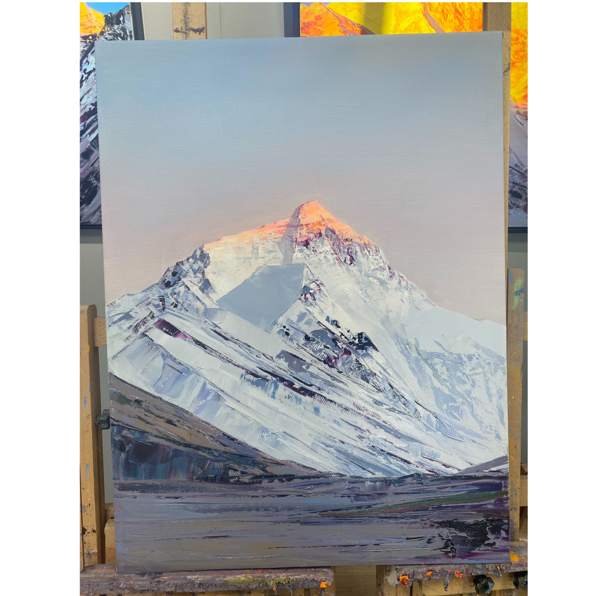 日照金山/油画/画芯60x80cm