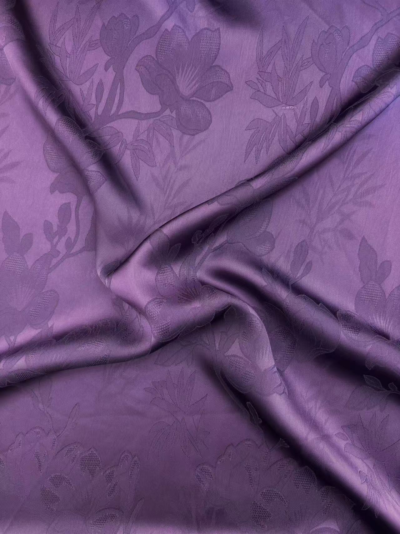 B11国风醋酸重磅提花面料  透气亲肤柔软