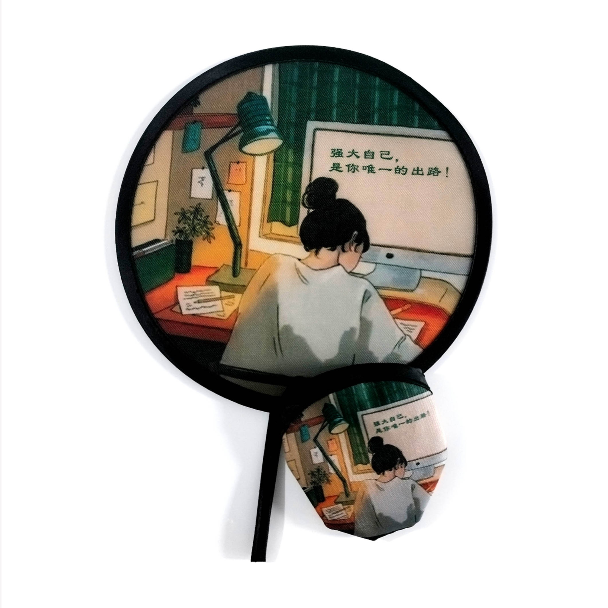 新款折叠扇儿童学生卡通小团扇可爱少女心女生折叠风扇古风扇定制