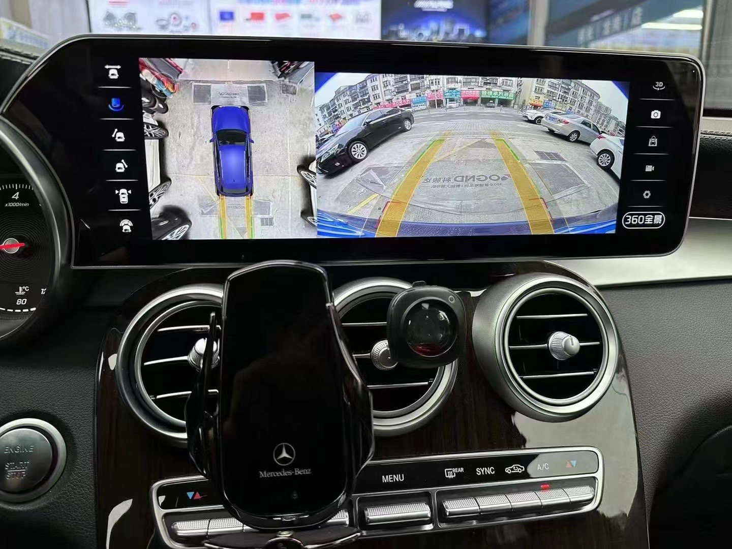 15到19款奔驰c/glc安卓14.9寸carplay360全景倒车影像中控屏