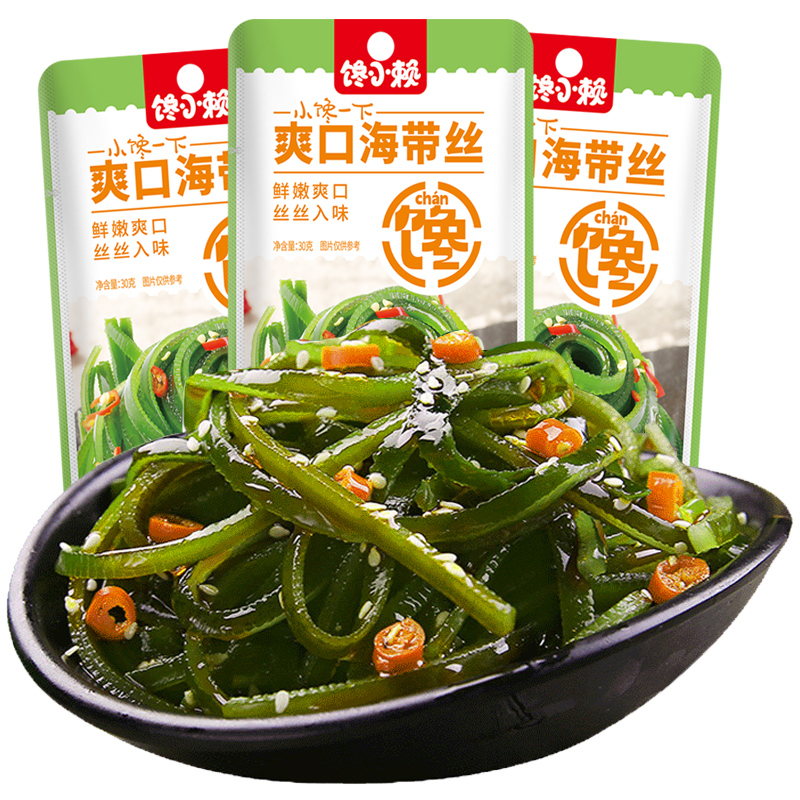 即食爽口海带丝下饭菜香辣压缩海带丝即食海带丝臻选海带丝零食