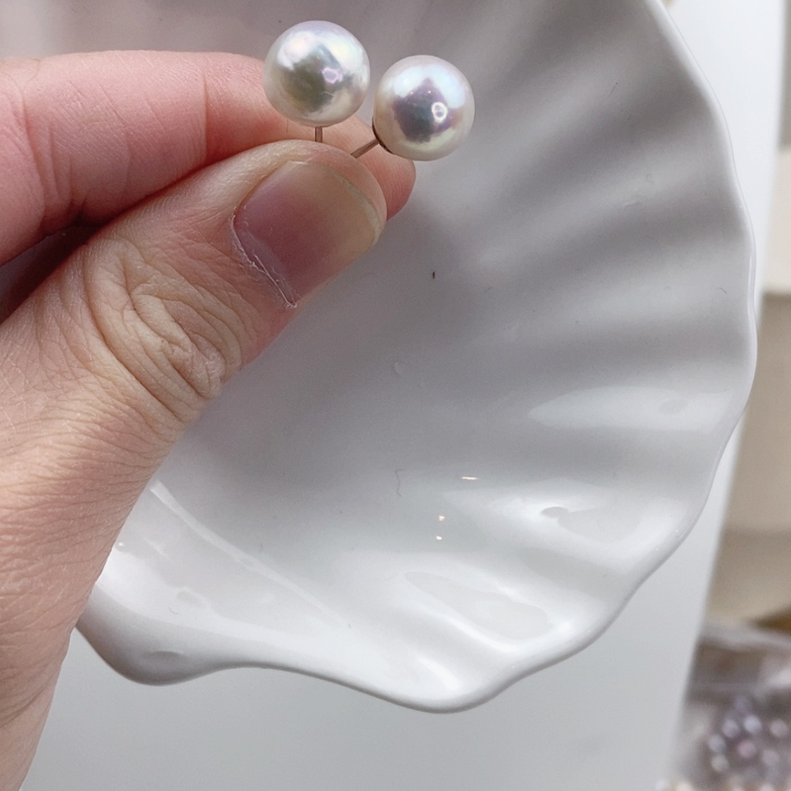 【闪购商品】淡水珍珠耳饰银S925镶嵌