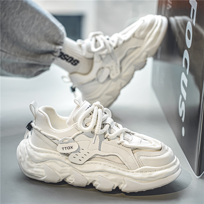 老爹鞋男新款增高休闲运动鞋潮男时尚百搭男士松糕鞋网面网红鞋子