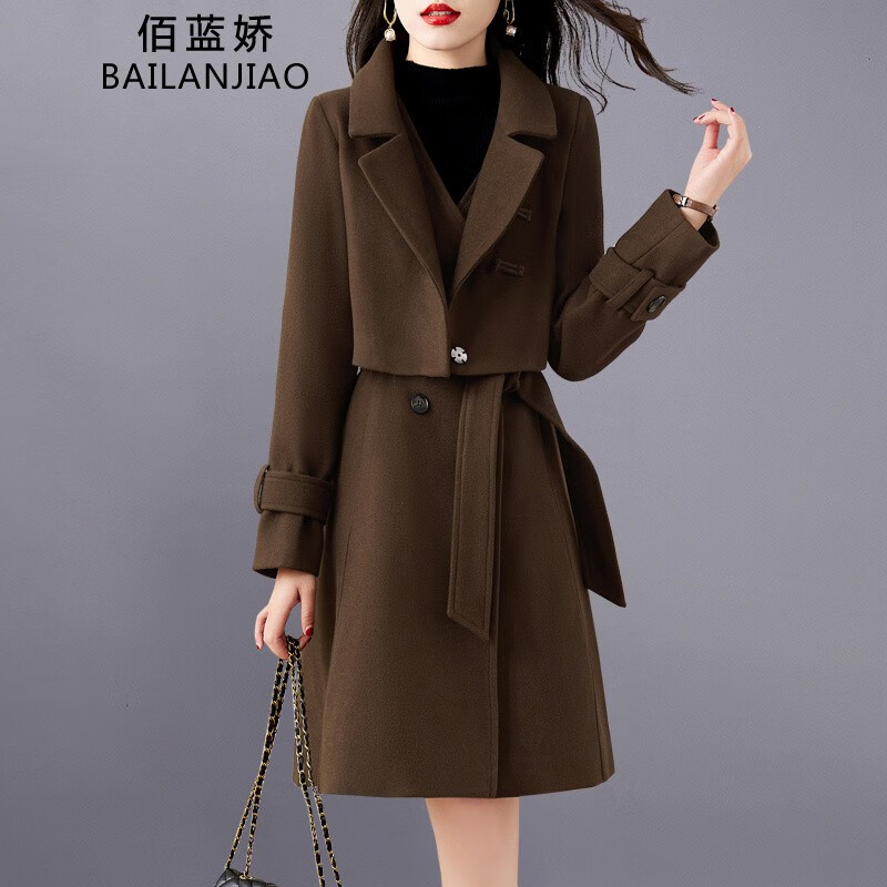 两件套装女2025春秋季新款高端时尚洋气质小个子毛呢西装连衣裙子