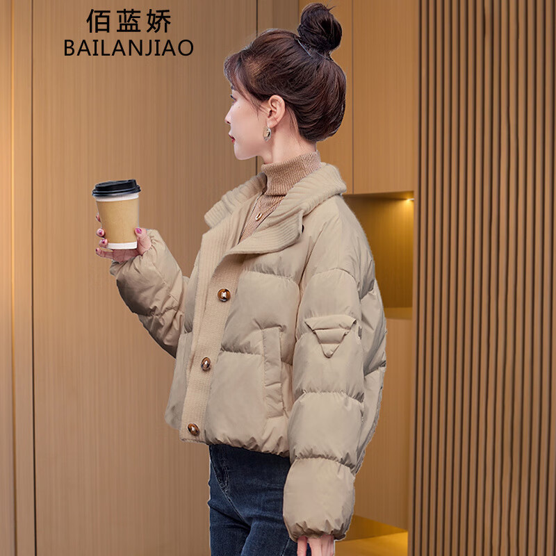 小香风羽绒服女短款2025冬季女装新款高端时尚小个子90白鸭绒外套