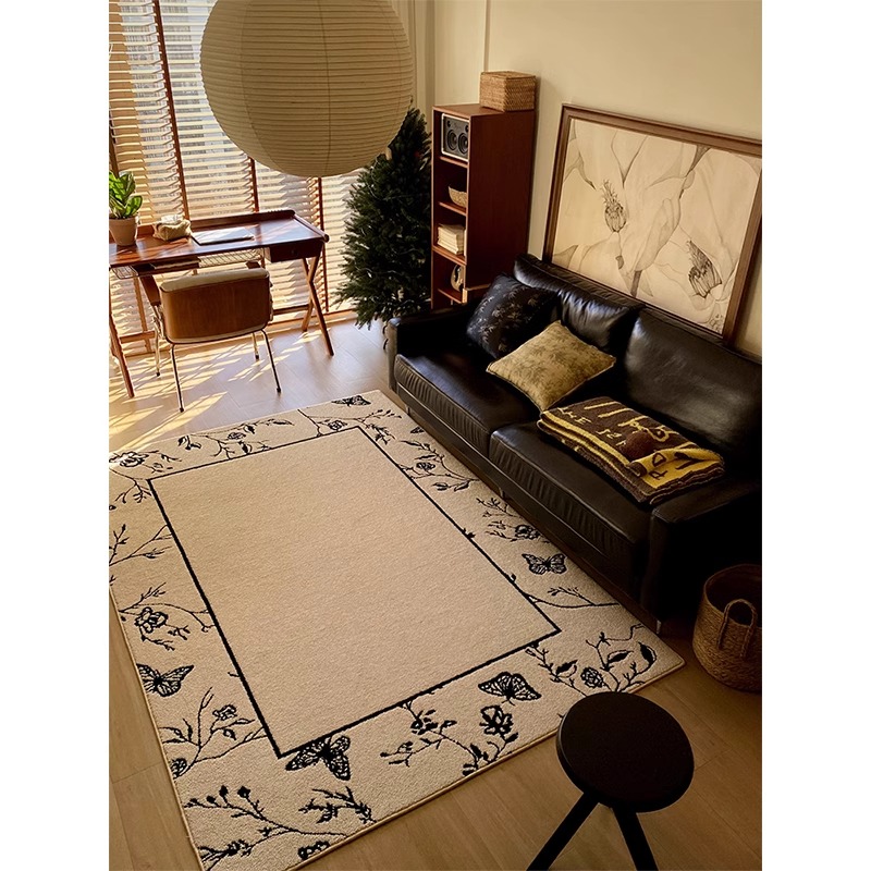 慕泽高端家居法式复古风防水防污客厅轻奢高级感地毯中古卧室地垫