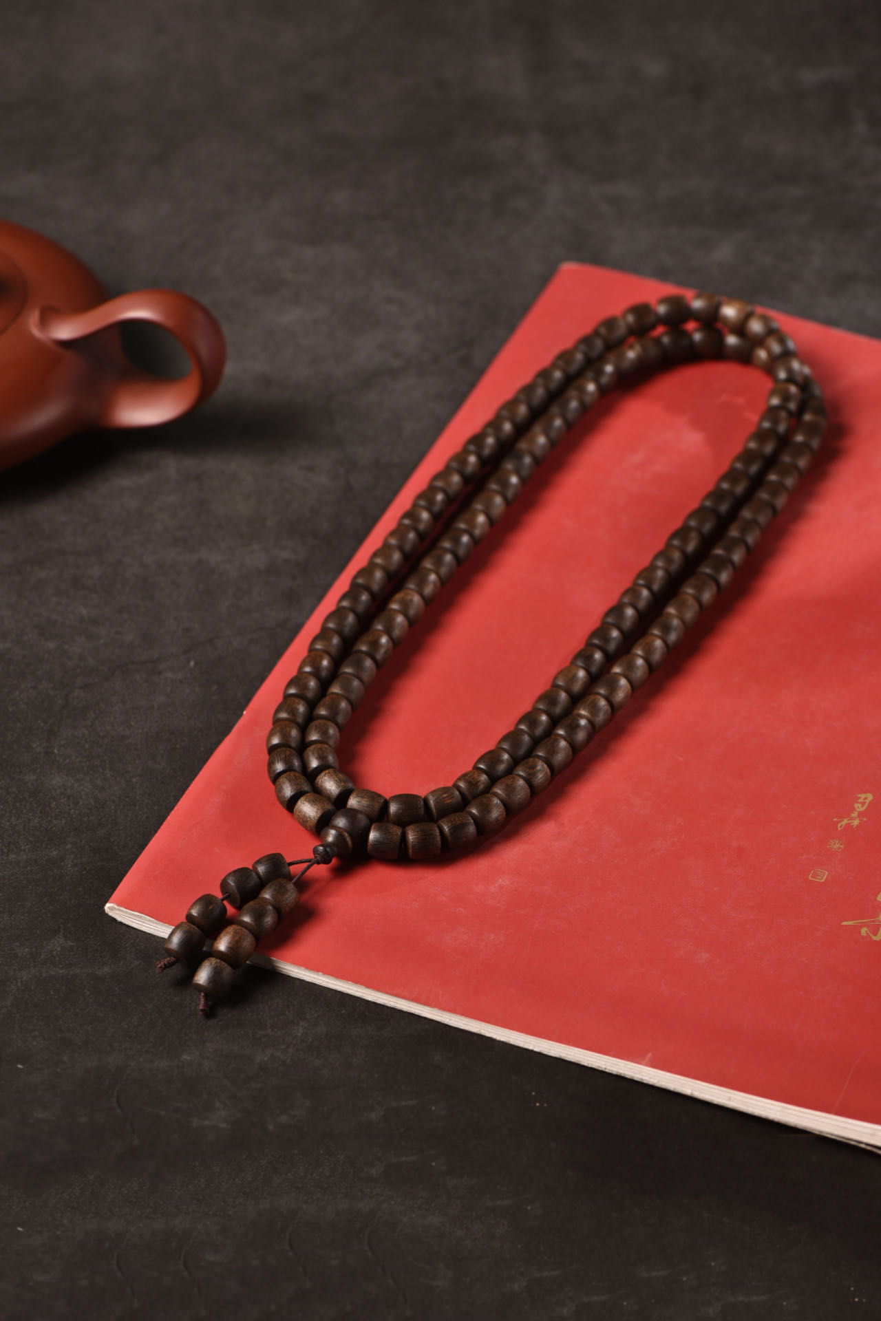 越南芽庄奇楠0.8*0.8*108筒珠手串