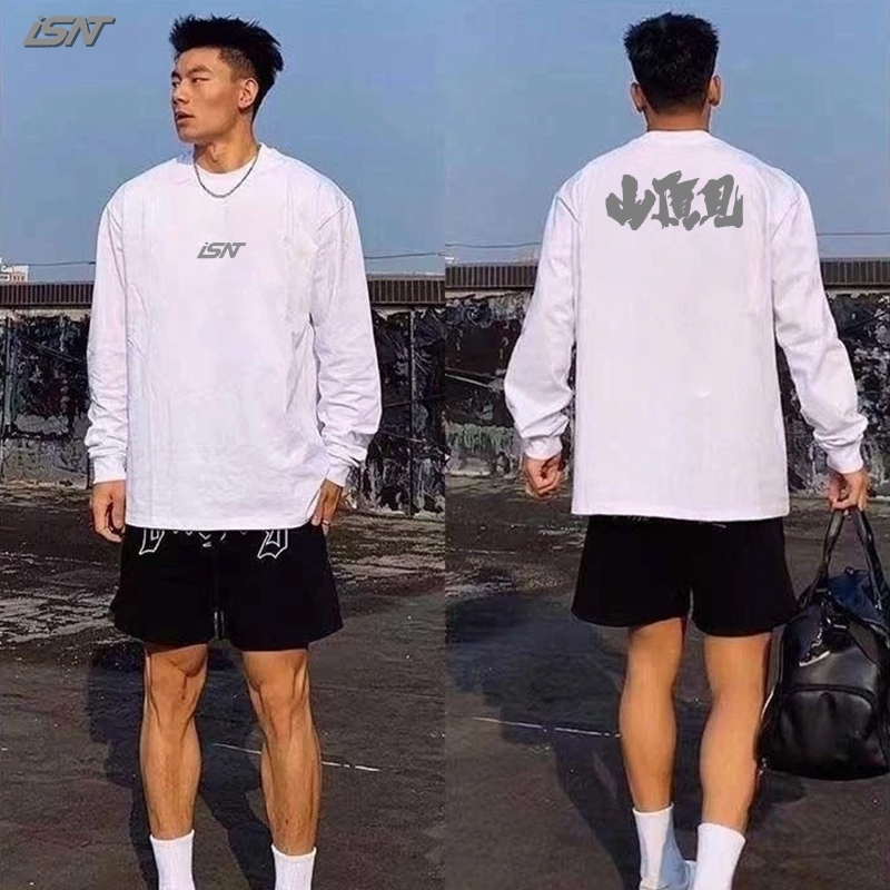 山顶见加绒速干运动t恤宽松透气男长袖篮球服美式投篮训练服健身