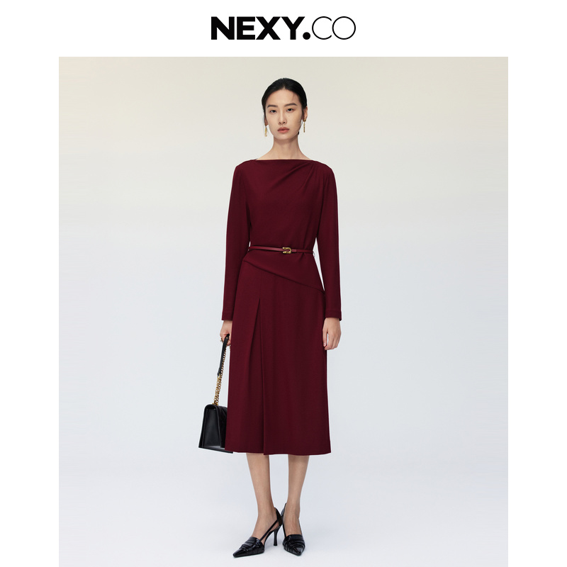 NEXY.CO/奈蔻长袖时尚法式优雅连衣裙XF05763B7/XF05856B7