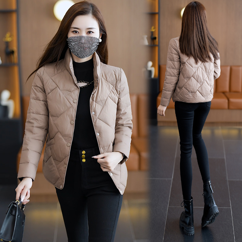 短款棉服女士外套2025冬季新款妈妈装棉服小个子轻薄显瘦棉袄