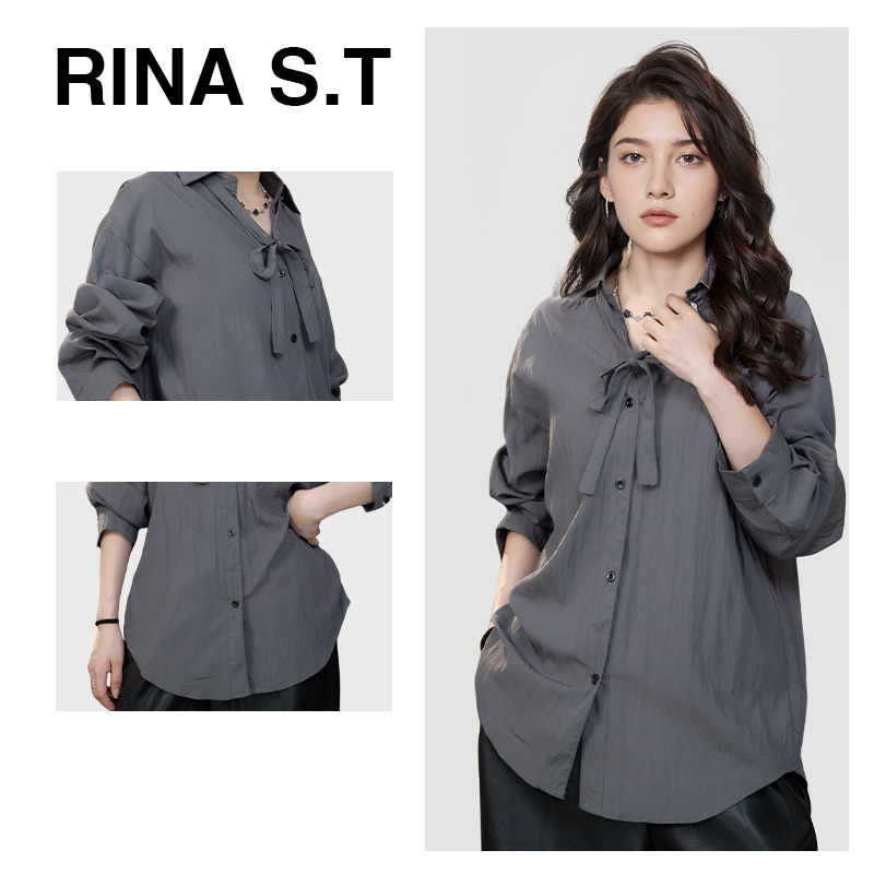 【RINA S.T】纯棉设计感气质休闲衬衣