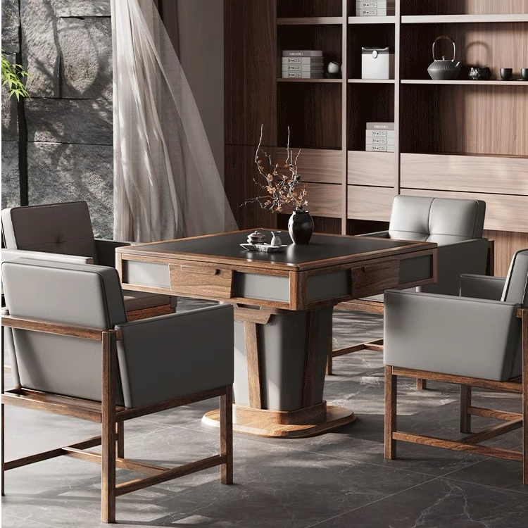 松雀麻将全自动多功能餐桌两用实木款式新中式麻将桌客厅