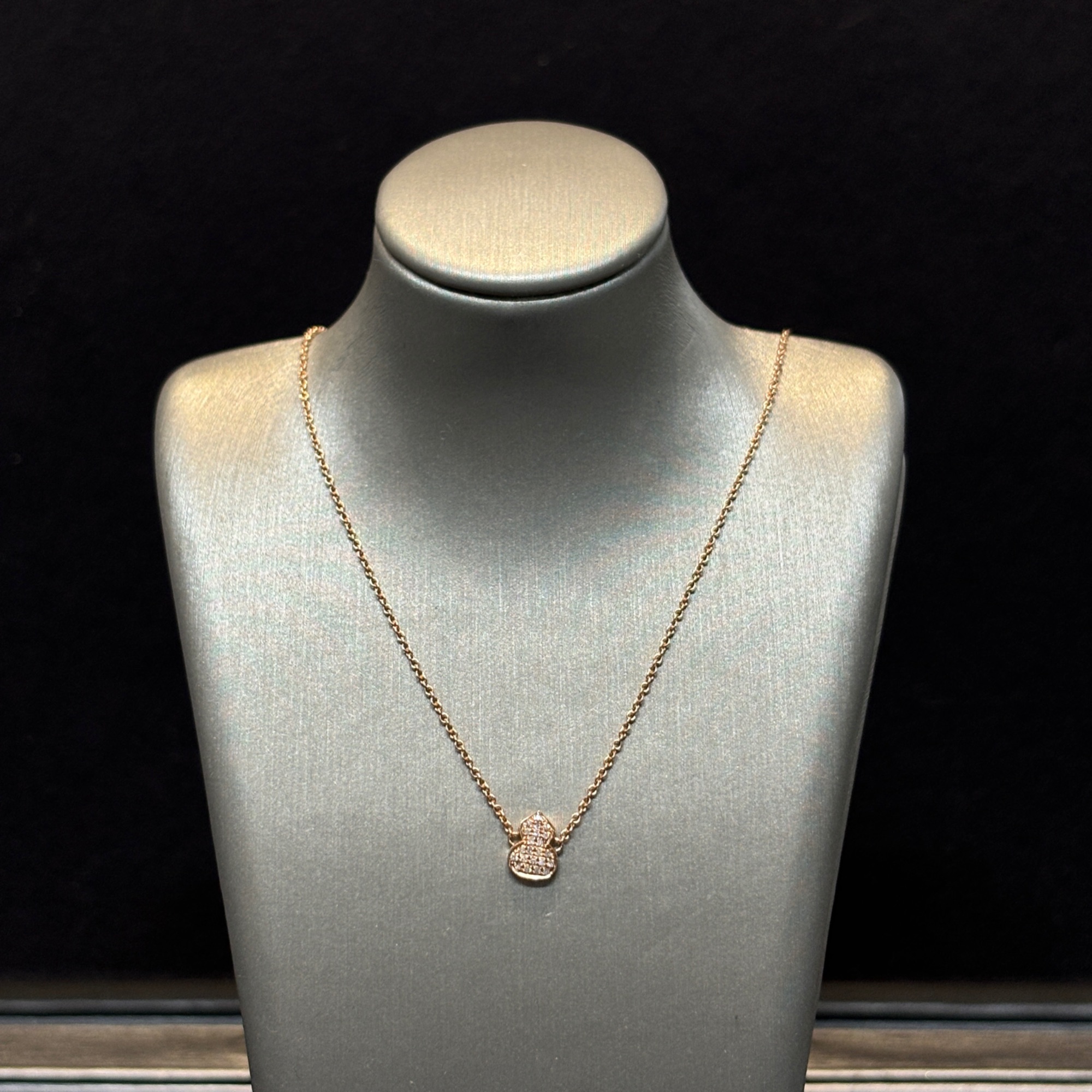 【千盟珠宝】0342  18k 金小葫芦项链 ZSXL