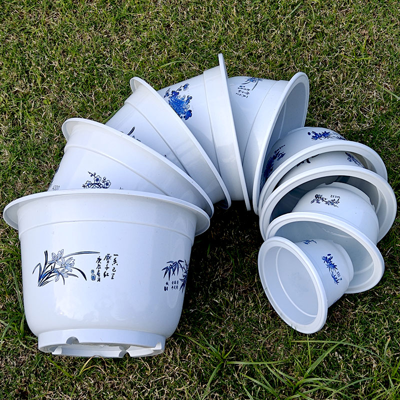 A型花盆桌面简约大气室内加厚大口径耐用环保绿植花卉盆栽塑料盆