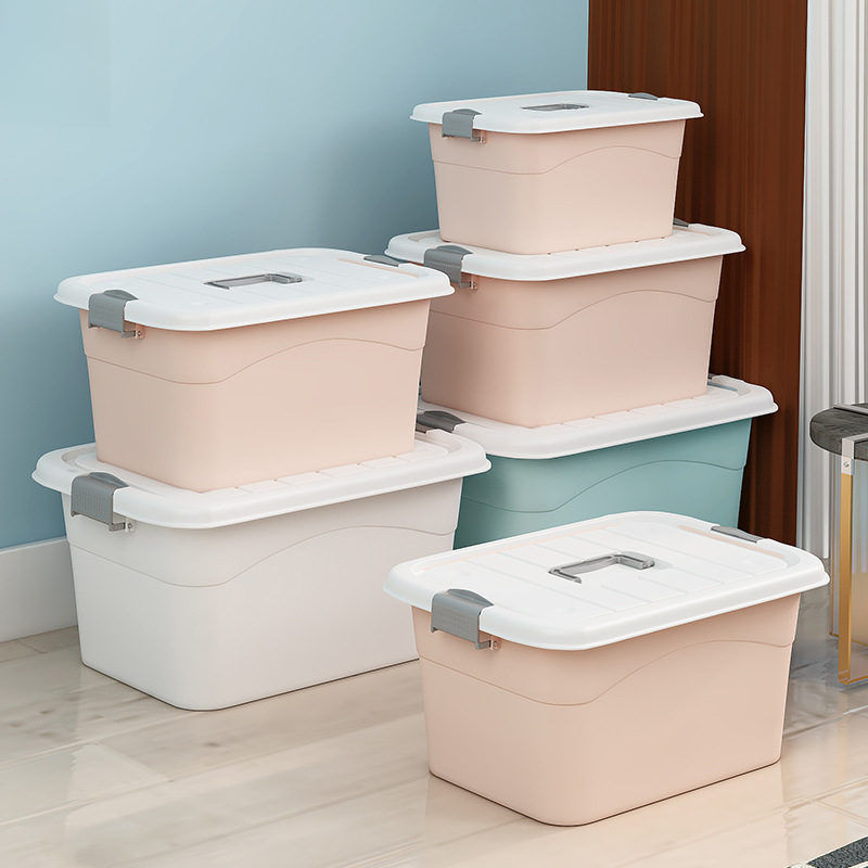 零食收纳箱小号内衣整理箱子家用玩具筐塑料有盖学生宿舍杂储物盒