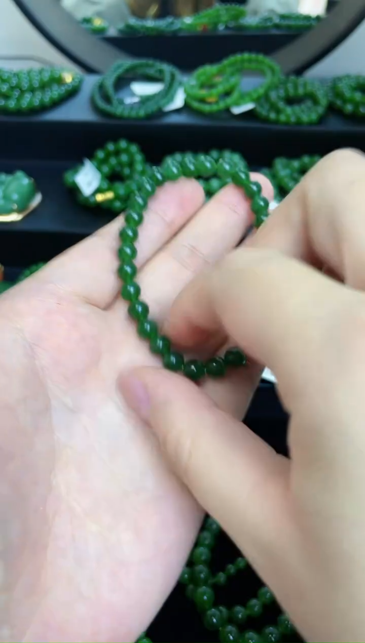 【闪购商品】和田玉（碧玉）手链未镶嵌6