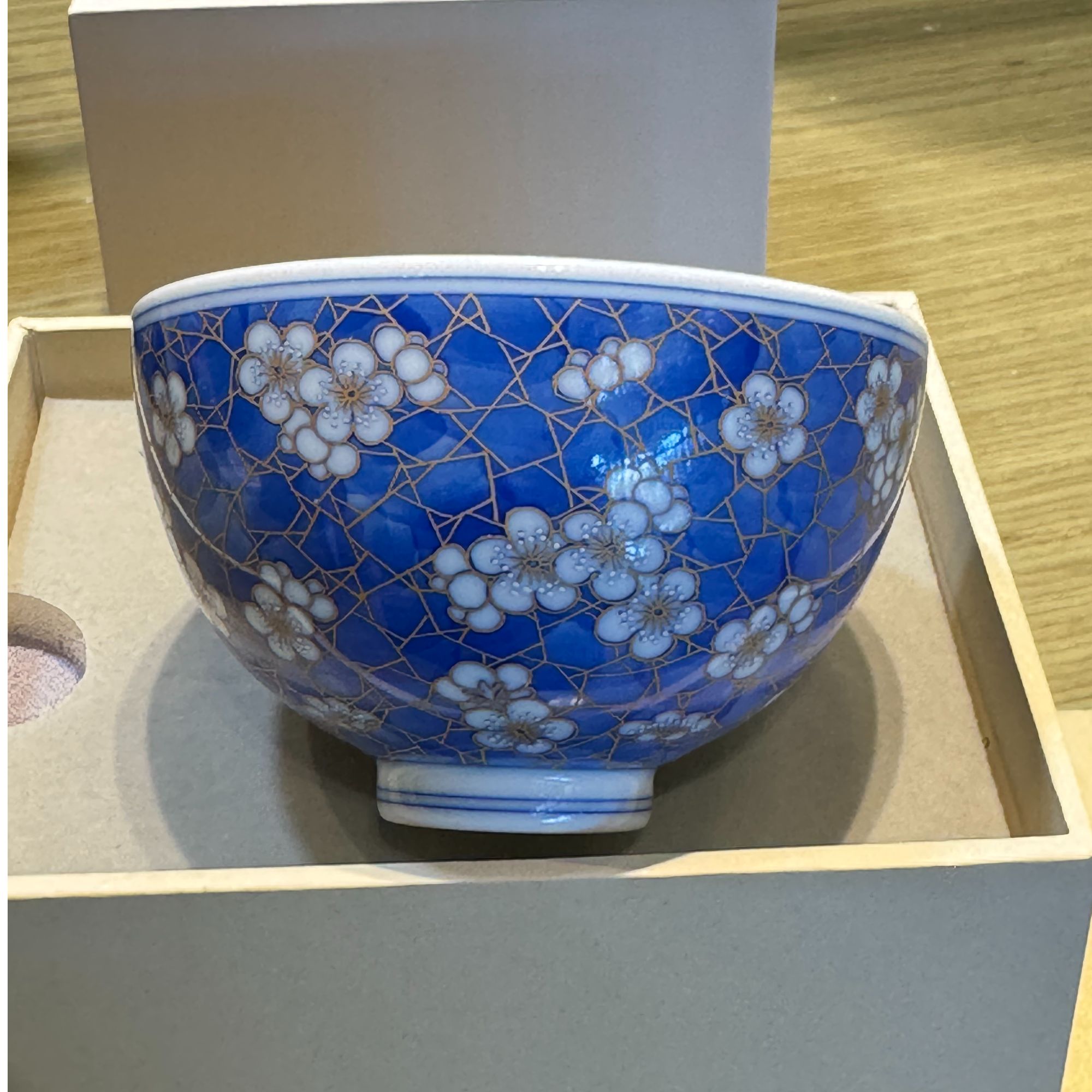 【郎永淳专属】100cc故宫·本金本银冰裂纹梅鸡心杯-金银错【MX068】