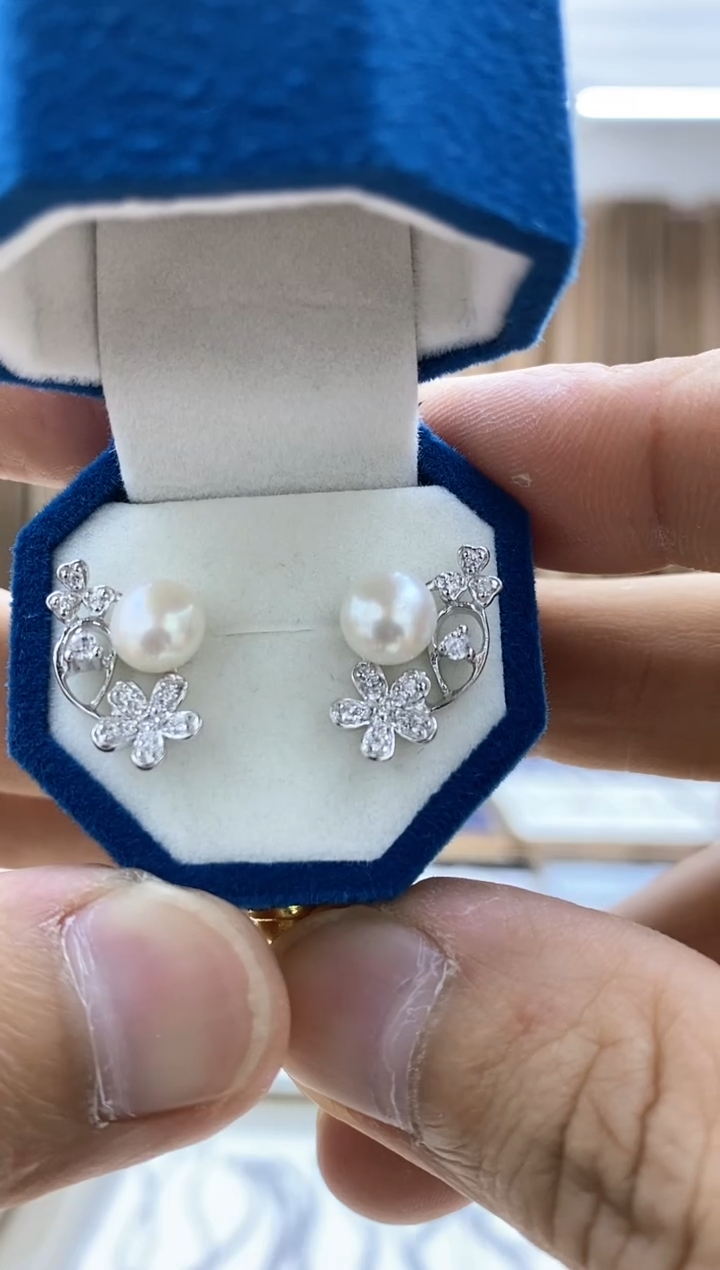 【闪购商品】淡水珍珠耳饰未镶嵌耳钉