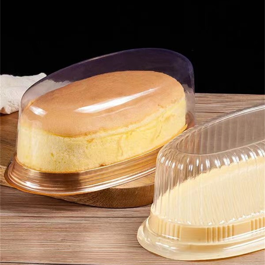 芝士蛋糕盒点心包装盒半熟芝士包装盒蛋黄酥吸塑盒一次性50/100个