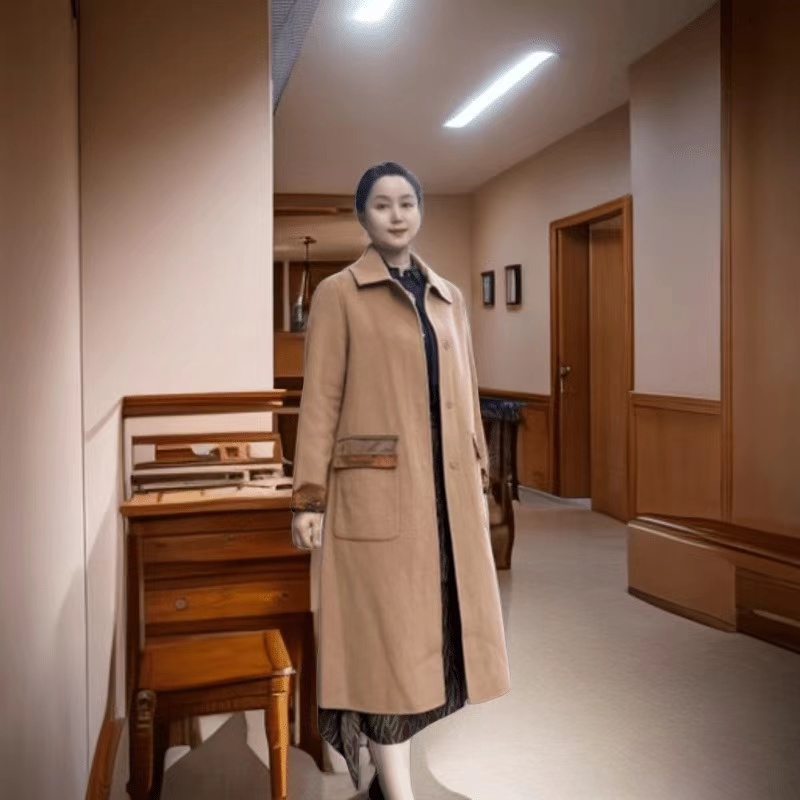 BNMT0012气质时尚休闲百搭中长款韩版双面呢大衣