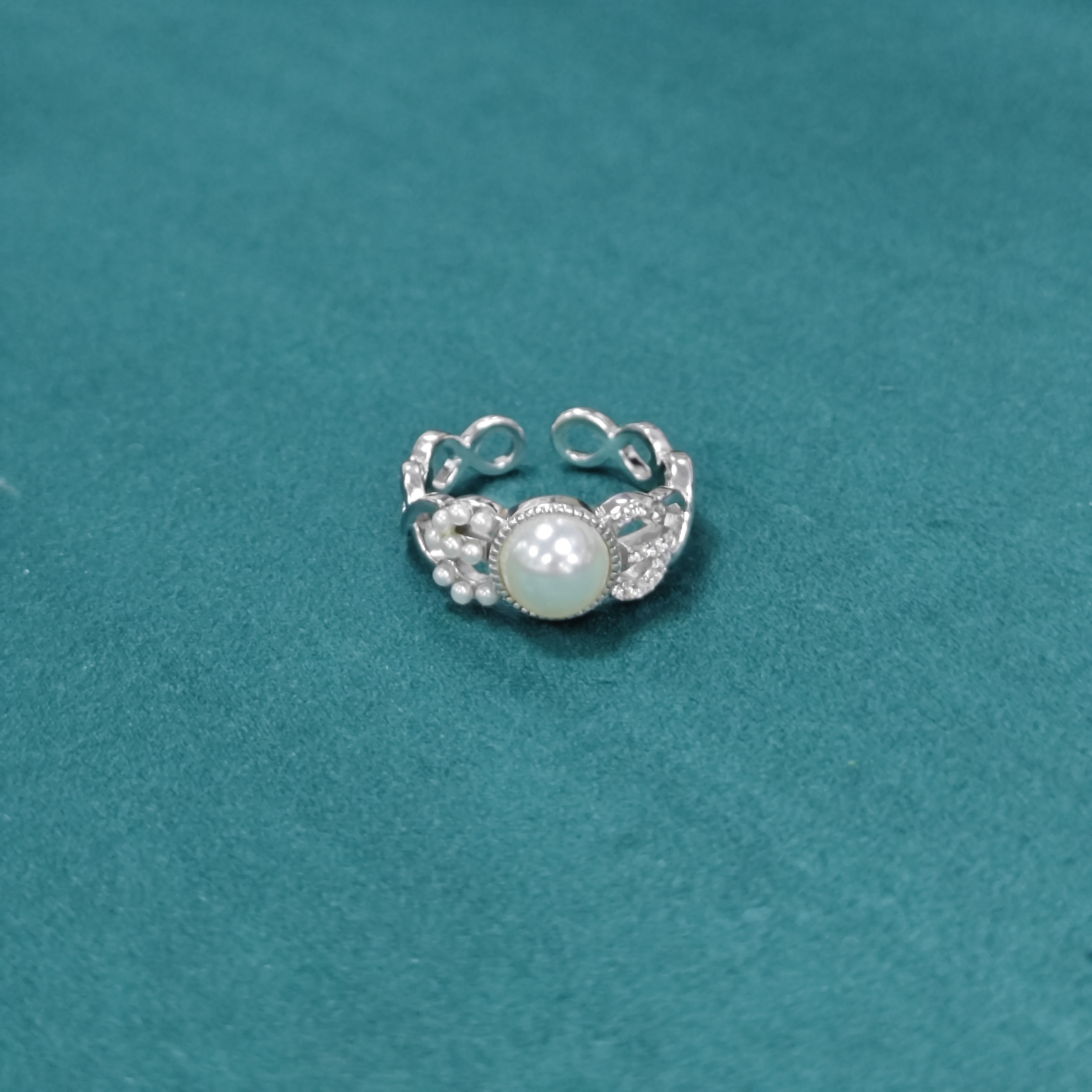 925银戒指 【东哥直播】925银链条珠珠开口戒指 233135001