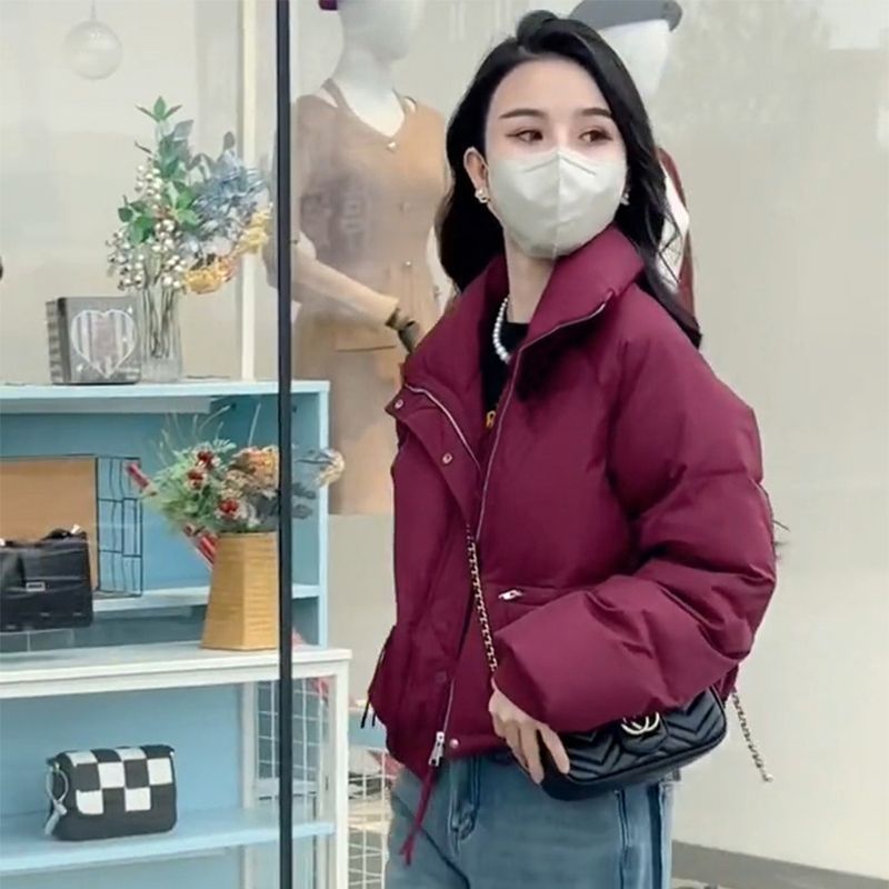 新款2023今年流行羽绒服女年冬季新款小个子加厚爆款面包服短款外