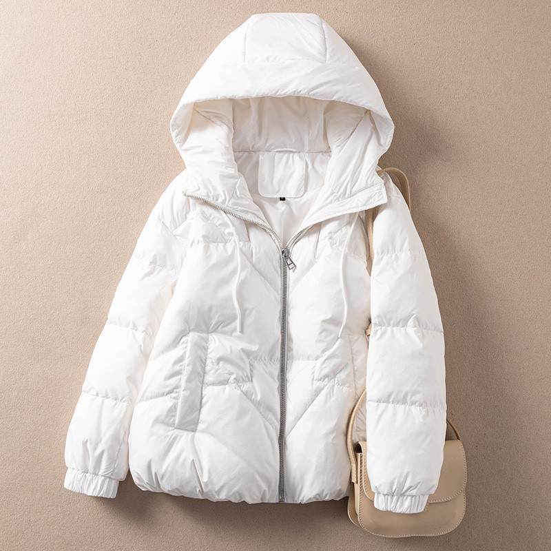 白色短款羽绒服女2023年新款爆款冬装女装秋冬外套女厚冬季加厚潮